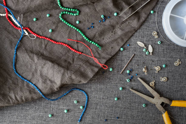 istock Tools to Make Bracelet and Necklace Accessories from Stone Beads 694082800