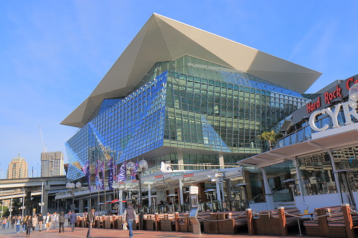 Sydney Australia - May 30, 2017: International Convention Centre in Darling Harbour Sydney Australia.