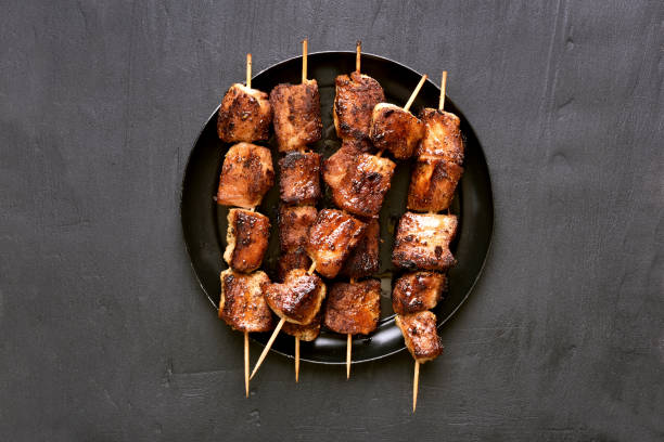 istock Grilled pork skewers 694084710