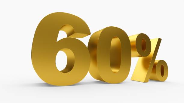 istock 3D rendering golden discount 60 percent 694087250