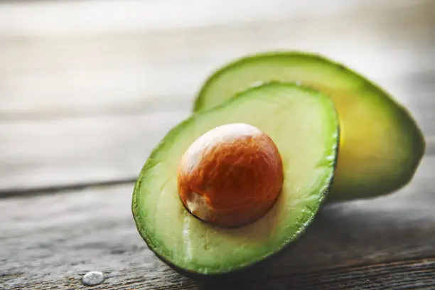 Shot of a sliced avocado on a table