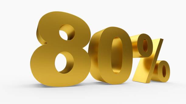 istock 3D rendering golden discount 80 percent 694087754