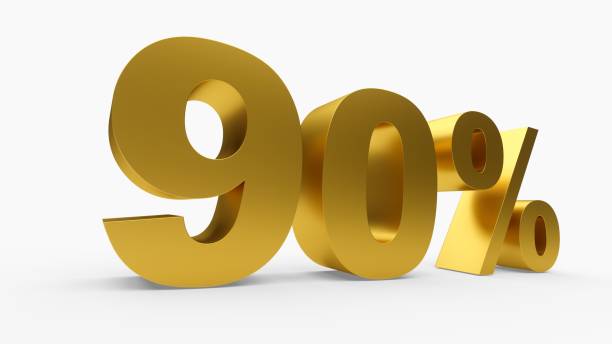 istock 3D rendering golden discount 90 percent 694087920