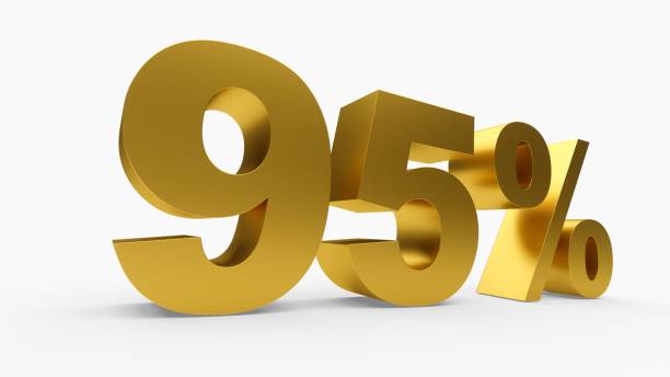 istock 3D rendering golden discount 95 percent 694090062