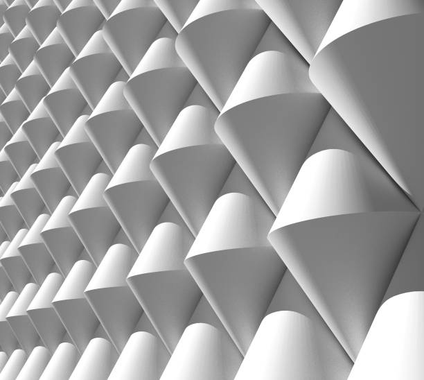 istock Relief wall of cones. Endless surface with convex texture. 694094938