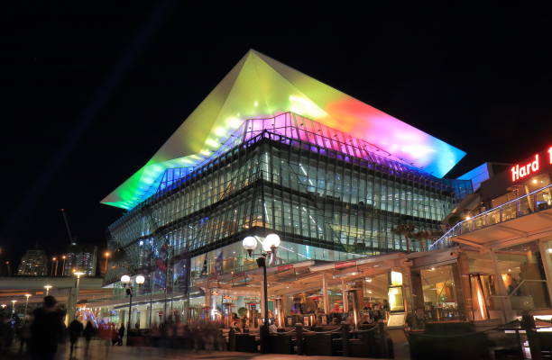 Contemporary architecture of ICC convention centre Sydney Australia stock photo