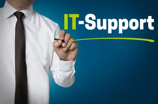IT Support is written by businessman background.