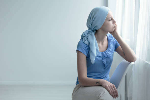 istock Woman with oncology disease 694105314
