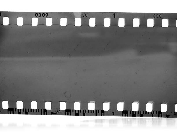 istock vintage 35mm black-and-white negative film frame 694113754