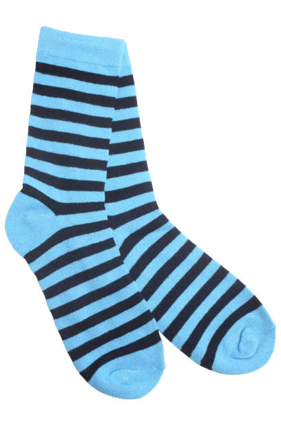 istock Pair of child's striped socks 694121410