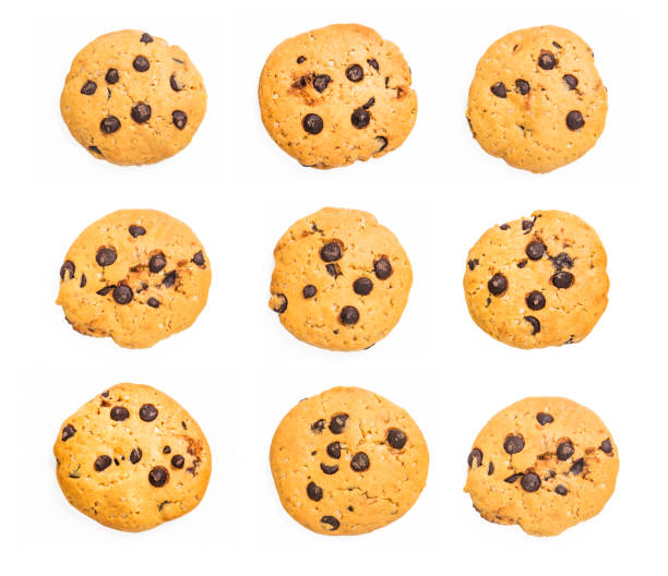 istock freshly baked chocolate chip cookies on rustic wooden table 694121700
