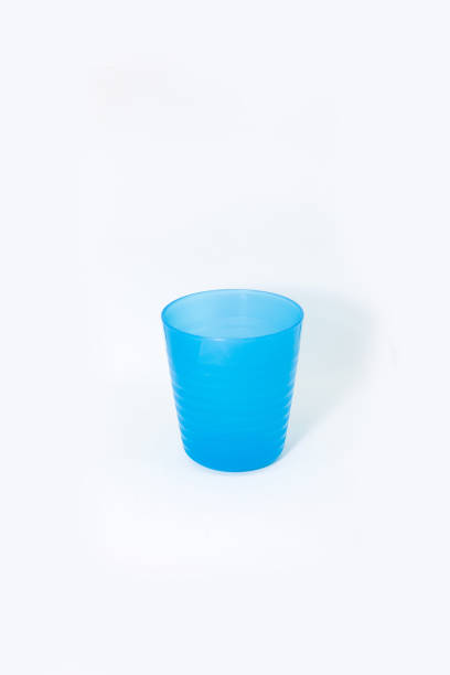 istock Blue glasses for children, Blue cup on the white background 694125940