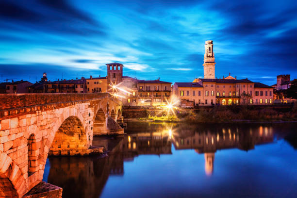 istock Beautiful cityscape. Sunset in Verona 694131362