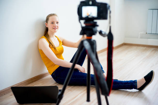 istock Female fashion blogger 694131434