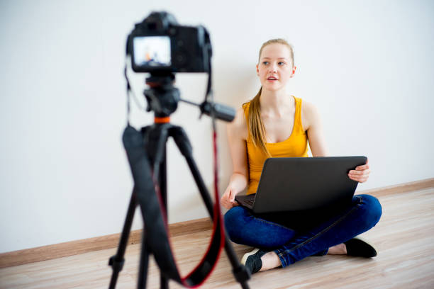 istock Female video blogger 694131612