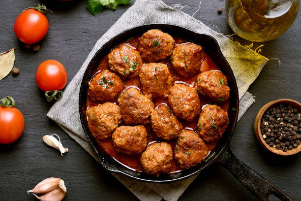 istock Meatballs with tomato sauce 694143400