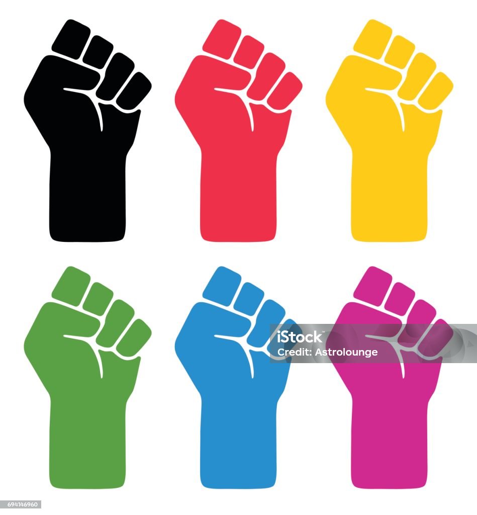 Fist Symbols Vector fist illustrations on isolated background. Fist stock vector