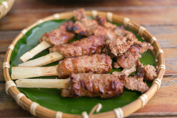 istock Grilled Pork for Bun Cha in Vietnam 694157754