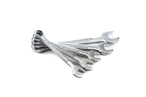 istock A set of metal spanners isolated on white 694164294