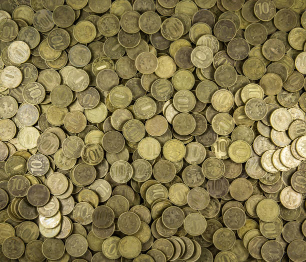 istock Background of coins. Many coins 694177840
