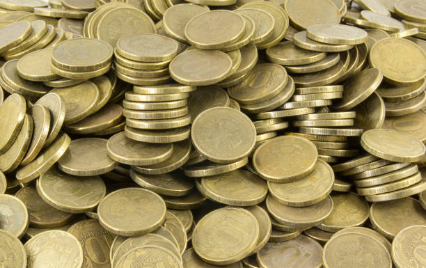 istock Background of coins. Many coins 694178802
