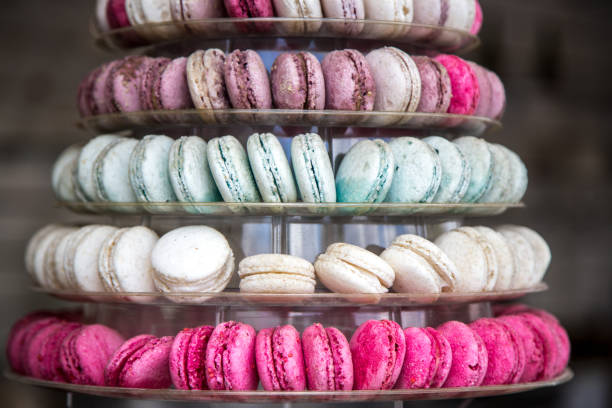 istock Pyramid of French Macarons 694181394