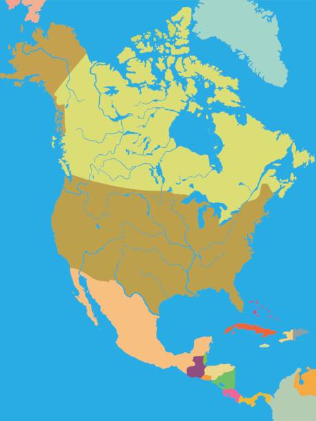 istock Political map of North America 694188906