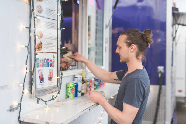 istock Food Cart Customers 694195596