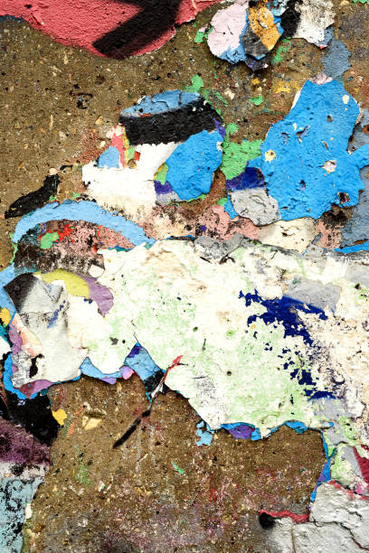 istock Chipped Paint Flakes on Stone 694207022
