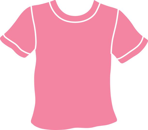 illustrations, cliparts, dessins animés et icônes de icône de t-shirt rose - t shirt shirt pink blank
