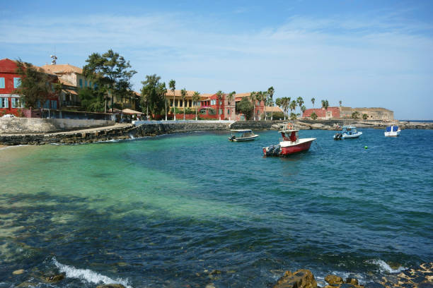 Ile de Goree Island, one of the earliest European settlements in Western Africa, Dakar, Senegal Ile de Goree Island, one of the earliest European settlements in Western Africa, Dakar, SenegalIle de Goree Island, one of the earliest European settlements in Western Africa, Dakar, Senegal senegal beach stock pictures, royalty-free photos & images