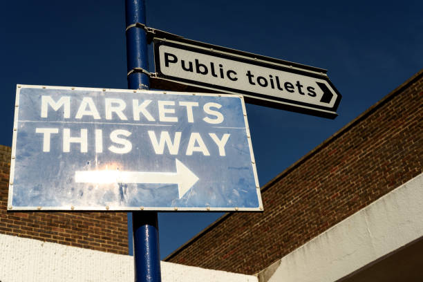 istock Public Toilets and Markets Sign 694221522