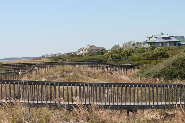 Kiawah Island, South Carolina Kiawah Island, South Carolina boardwalk. kiawah island stock pictures, royalty-free photos & images