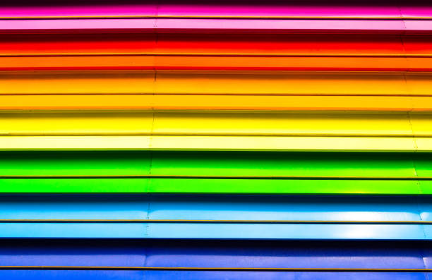 istock Elements of architecture, from panels of rainbow colors. 694234578