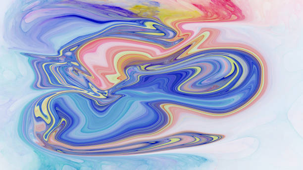 istock Colorful psychedelic liquefied background 694234832