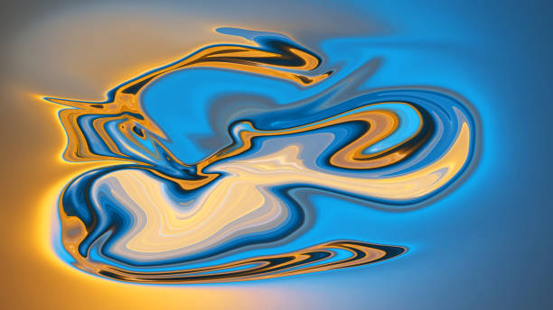istock Colorful psychedelic liquefied background 694234850