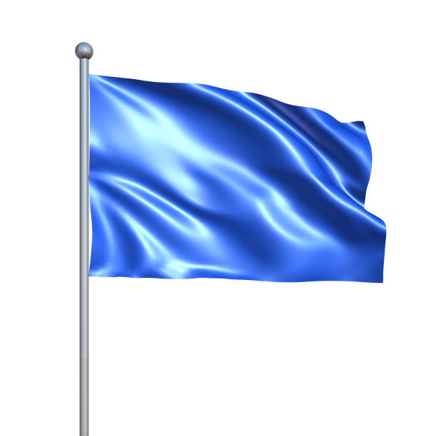 istock Blank flag. Isolated on white background. 3D rendering illustration. 694243528