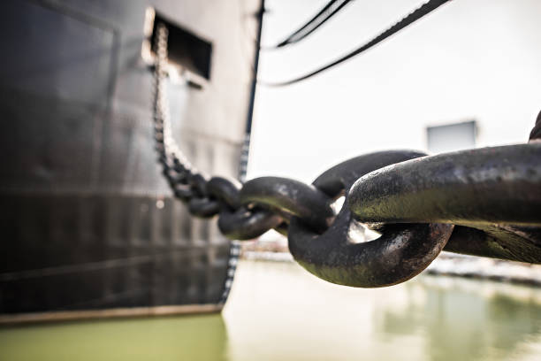 istock large and heavy anchor chain of a huge ship 694249982