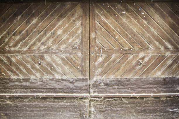 istock Dirty cracked door 694250618