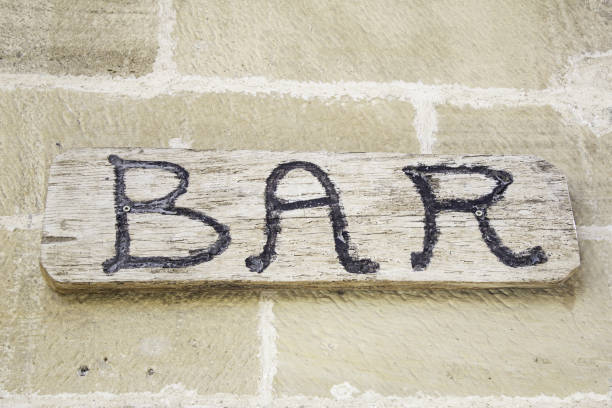 istock Wood bar sign 694253436