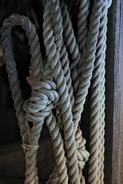 istock Braids of rope against the wall 694253708