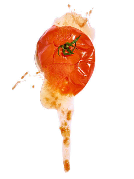 salpicado de alimento vegetal tomate salpicado - dot gain fotos fotografías e imágenes de stock
