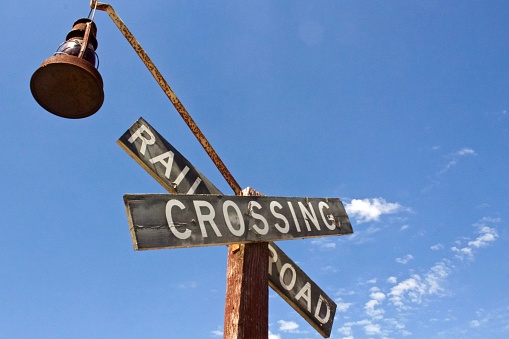 Vintage Railroad crossing sign