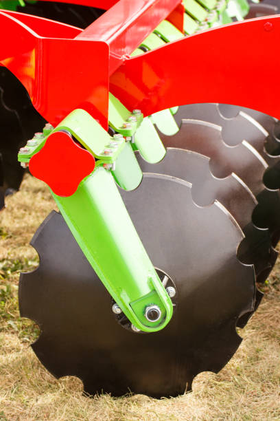 istock Detail of agricultural disk arrow 694277658