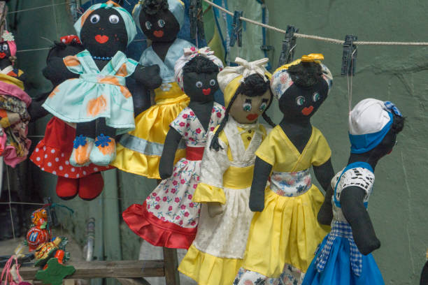 Colorful black dolls for sale as tourist souvenir, Havana, Cuba
