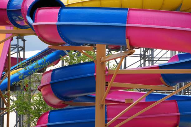 istock Water Park Slide - Colorful 694280200