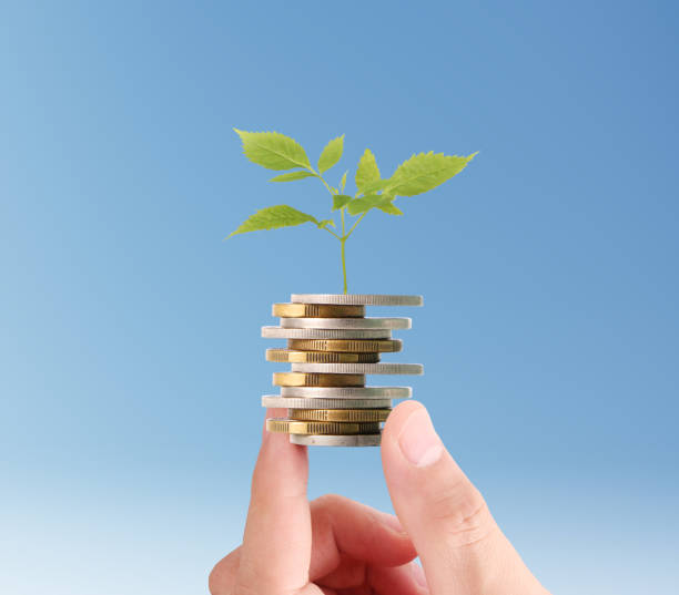 istock Hand human hand putting coin to money 694280572