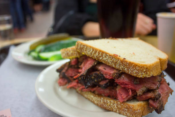 Best pastrami sandwich Best pastrami sandwich pastrami stock pictures, royalty-free photos & images