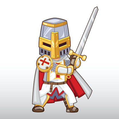 Vector Templar Knight Illustration