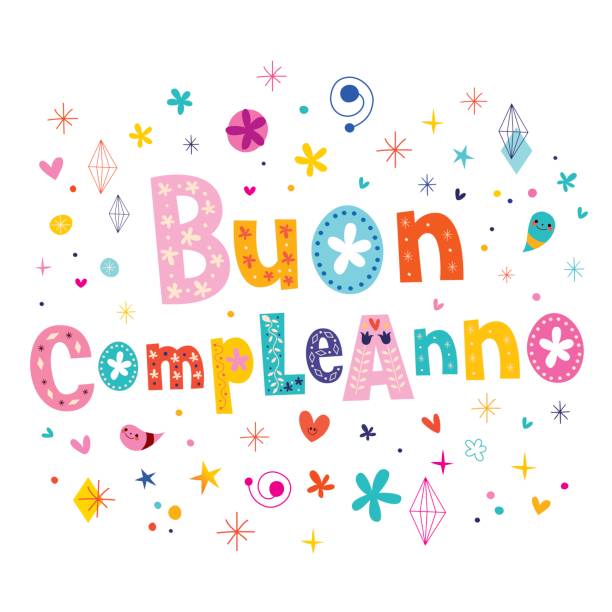 Buon Compleanno Happy Birthday In Italian Greeting Card Stock